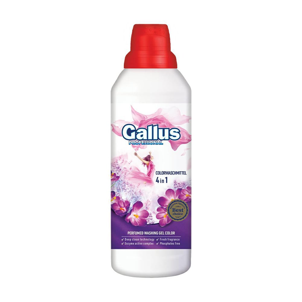 Гель для прання кольорових речей Gallus Professional Concentrated 4 в 1 Color, 28 циклів прання, 1 л